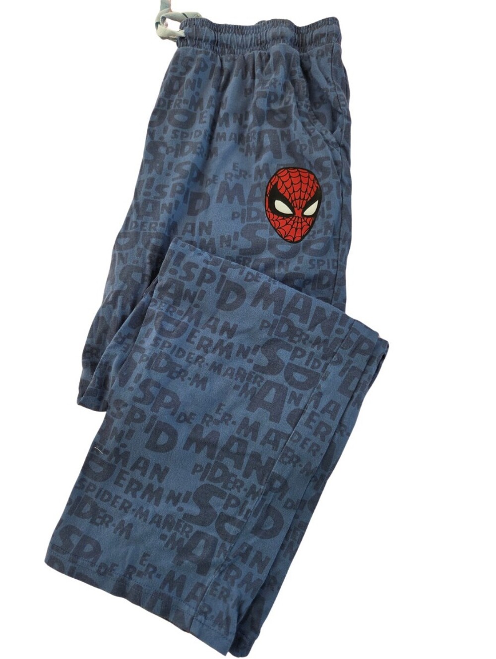 Men's Spider-Man Knit Fictitious Character Printed Pajama Pants - Blue M